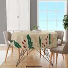 Toalha De Mesa Redonda Para 4 Lugares Folhas Minimalistas 1.4