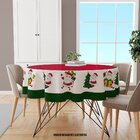 Toalha De Mesa Redonda Para 4 Lugares Multi Papai Noel 1.45m