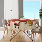 Toalha De Mesa Redonda Para 4 Lugares Papai Noel 1.45m Único