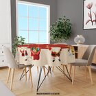 Toalha De Mesa Redonda Para 4 Lugares Papai Noel 1.45m Único