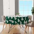 Toalha De Mesa Redonda Para 4 Lugares Pinheiros Natalinos 1.4