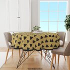 Toalha De Mesa Redonda Para 4 Lugares Triangulos 1.45m Único