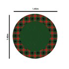 Toalha De Mesa Redonda Para 4 Lugares Xadrez 1.45m Único