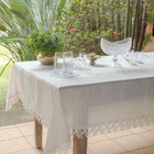 Toalha De Mesa Renda Guipure Nantes Champagne - 1 70 X 3 50m