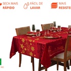 Toalha de Mesa Renda Retangular Estampada 6 Lugares Natal 1,5