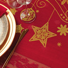 Toalha de Mesa Renda Retangular Estampada 8 Lugares Natal 1,5