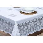 Toalha De Mesa Renda Tulipas Quadrada 1,60x1,60 Branca