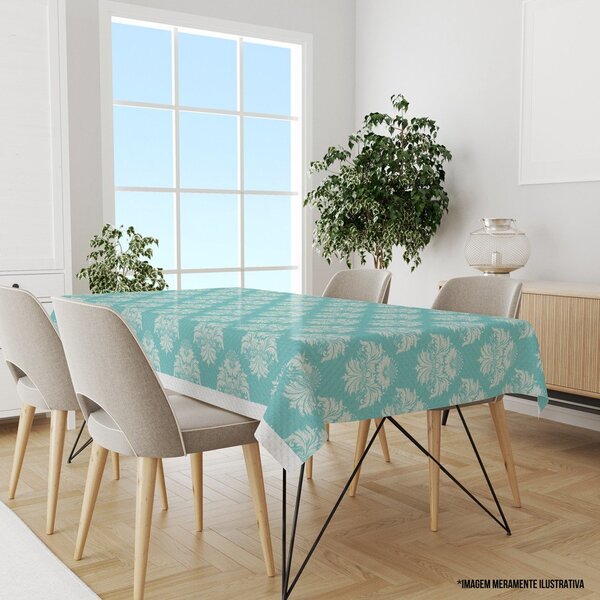 Toalha De Mesa Retangular 10-12 Lugares Elemento Clássico 1.4