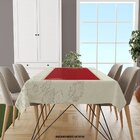 Toalha De Mesa Retangular 10-12 Lugares Linhas Folhas Premium