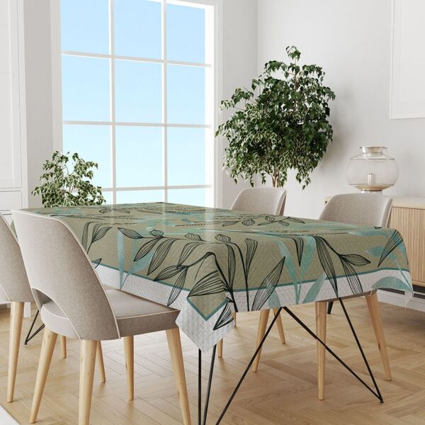 Toalha De Mesa Retangular 1.45m X 2.20m Wevans Verde Un