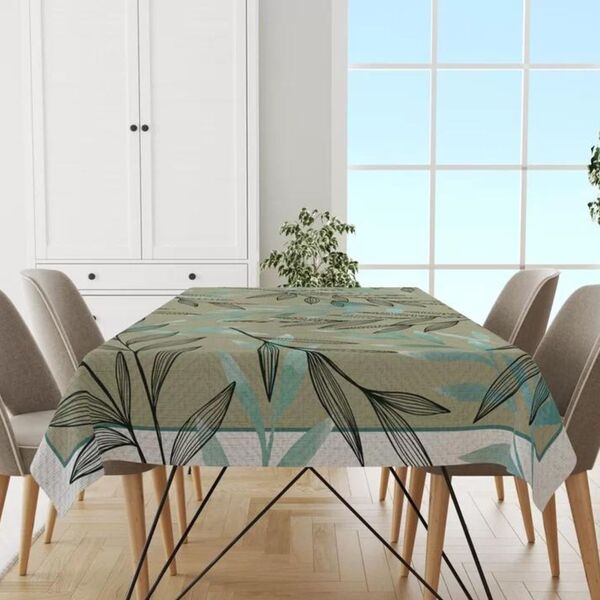 Toalha De Mesa Retangular 1.45m X 2.70m Wevans Verde Un
