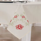 Toalha De Mesa Retangular 6 Lugares Dália Palha E Vermelho Gu