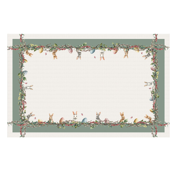 Toalha De Mesa Retangular Coelhos O Ovos De Páscoa 6 Lugares