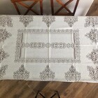 Toalha De Mesa Retangular Fina Renda 2 Mts Kit C/ 2 Branca/be