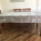 Toalha De Mesa Retangular Fina Renda 2 Mts Kit C/ 2 Branca/be