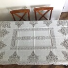 Toalha De Mesa Retangular Fina Renda 2 Mts Kit C/ 2 Branca/be