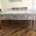 Toalha De Mesa Retangular Fina Renda 2 Mts Kit C/ 2 Branca/be