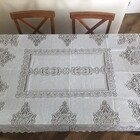 Toalha De Mesa Retangular Fina Renda 2 Mts Kit C/ 2 Branca/be