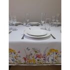 Toalha De Mesa Retangular Floral 6 Lugares 2,20 X 1,35 Cm