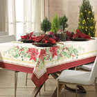 Toalha De Mesa Retangular Flores De Natal 140x250 8 Lugares K