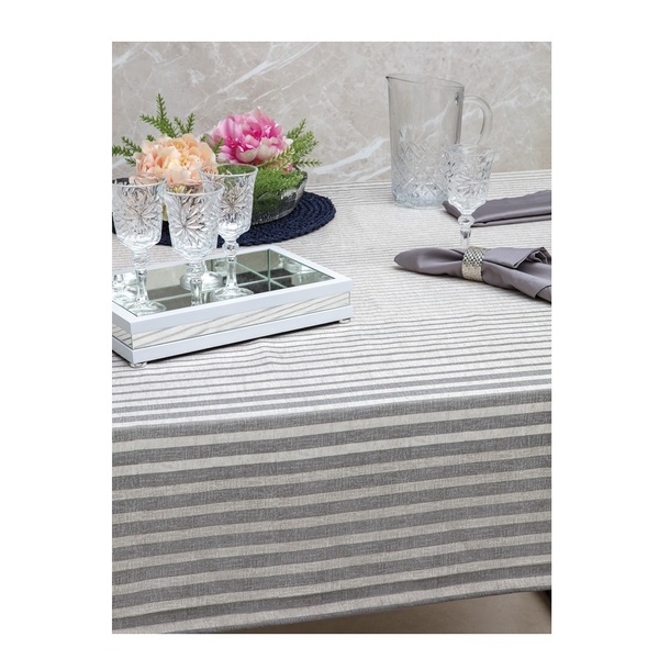 Toalha De Mesa Retangular Linho 2,20 Lines Kacyumara