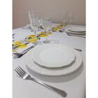 Toalha De Mesa Retangular Microfibra Luxuosa 4 Lugares Limão