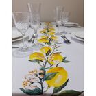 Toalha De Mesa Retangular Microfibra Luxuosa 4 Lugares Limão