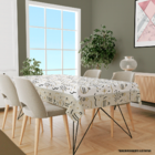 Toalha De Mesa Retangular Para 6 Lugares Árvore Minimalista 1