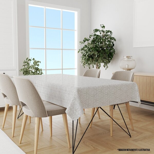 Toalha De Mesa Retangular Para 6 Lugares Clássica 1.45m X 2.2