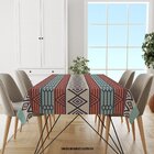 Toalha De Mesa Retangular Para 6 Lugares Geométrico Com Linha