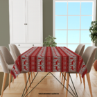 Toalha De Mesa Retangular Para 6 Lugares Natal Antigo Vermelh