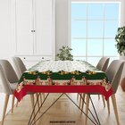 Toalha De Mesa Retangular Para 6 Lugares Pinheiros E Presente