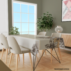 Toalha De Mesa Retangular Para 6 Lugares Sinos Minimalista 1.
