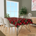 Toalha De Mesa Retangular Para 6 Lugares Xadrez Vermelho 1.45