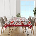 Toalha De Mesa Retangular Para 8 Lugares Elementos Natalinos
