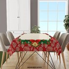 Toalha De Mesa Retangular Para 8 Lugares Elementos Natalinos