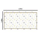 Toalha De Mesa Retangular Para 8 Lugares Estrelas 1.45m X 270
