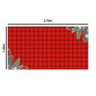 Toalha De Mesa Retangular Para 8 Lugares Flor Com Xadrez 1.45