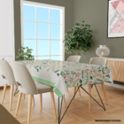 Toalha De Mesa Retangular Para 8 Lugares Folhas Natalinas Min