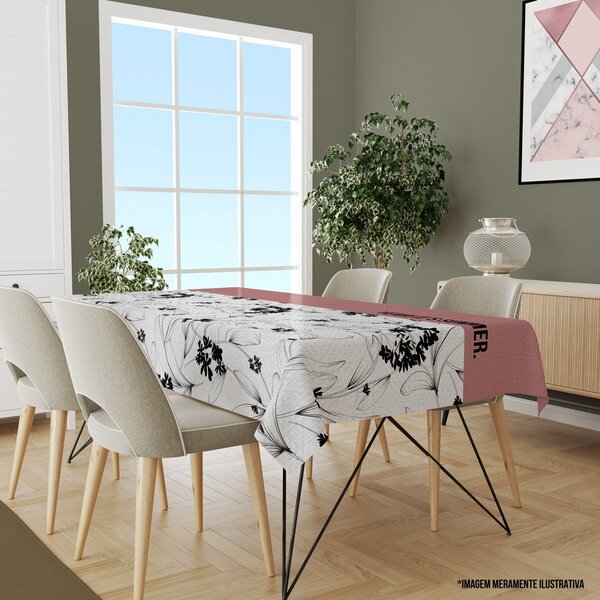 Toalha De Mesa Retangular Para 8 Lugares It's Summer 1.45m X