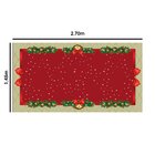 Toalha De Mesa Retangular Para 8 Lugares Laça Natalino Com Si