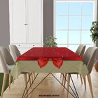 Toalha De Mesa Retangular Para 8 Lugares Laça Natalino Com Si