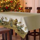 Toalha De Mesa Teka Elegance Natalina Presépio 140 X 260 Cm