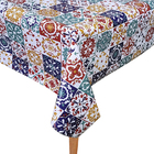 Toalha De Mesa Térmica Impermeável Pvc Azulejo Color Redondo