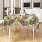 Toalha De Mesa Tropical Quadrada 1,40m X 1,40m Tecido Jacquard