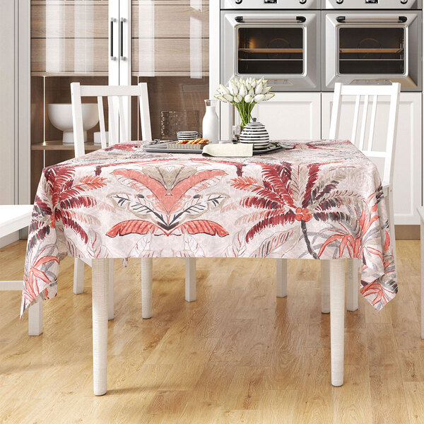 Toalha De Mesa Vermelha Estampada Vivarti Retangular 2,20m X