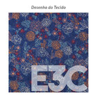 Toalha De Mesa Vinceza Azul Estampada Quadrada 1,40m X 1,40m