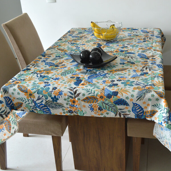 Toalha De Mesa Wendy Flores E Plantas Colors - 140x300cm