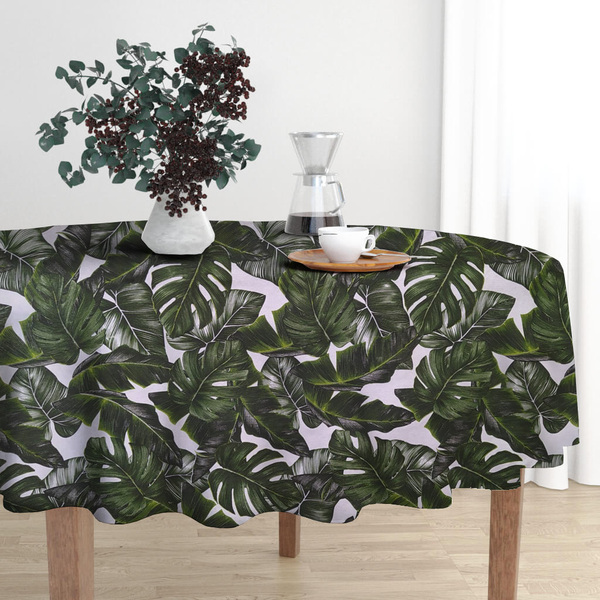 Toalha De Mesa Wendy Redonda Ø140cm Costela De Adão