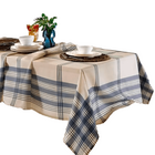 Toalha De Mesa Xadrez Retangular 6 Lugares Dohler Clean Azul